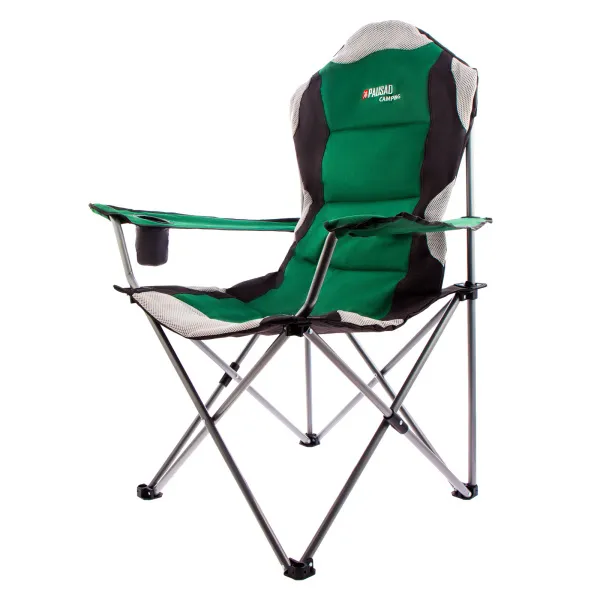 картинка Кресло складное с подлокотниками и подстаканником, 60 х 60 х 110/92 см, Camping Palisad от магазина Одежда+