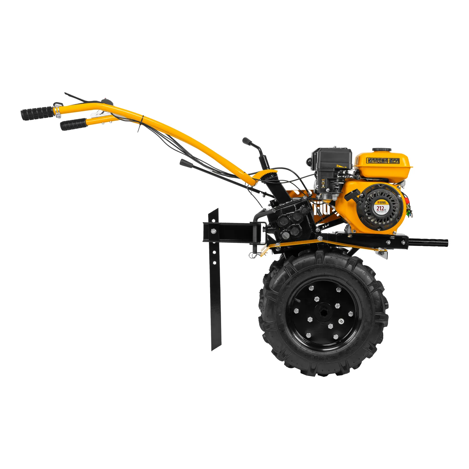 картинка Мотоблок DPT-270S, 7 л.с., ремен.сцеп, фрез 3х4, ШОМ, передачи 2В/1Н Denzel от магазина Одежда+