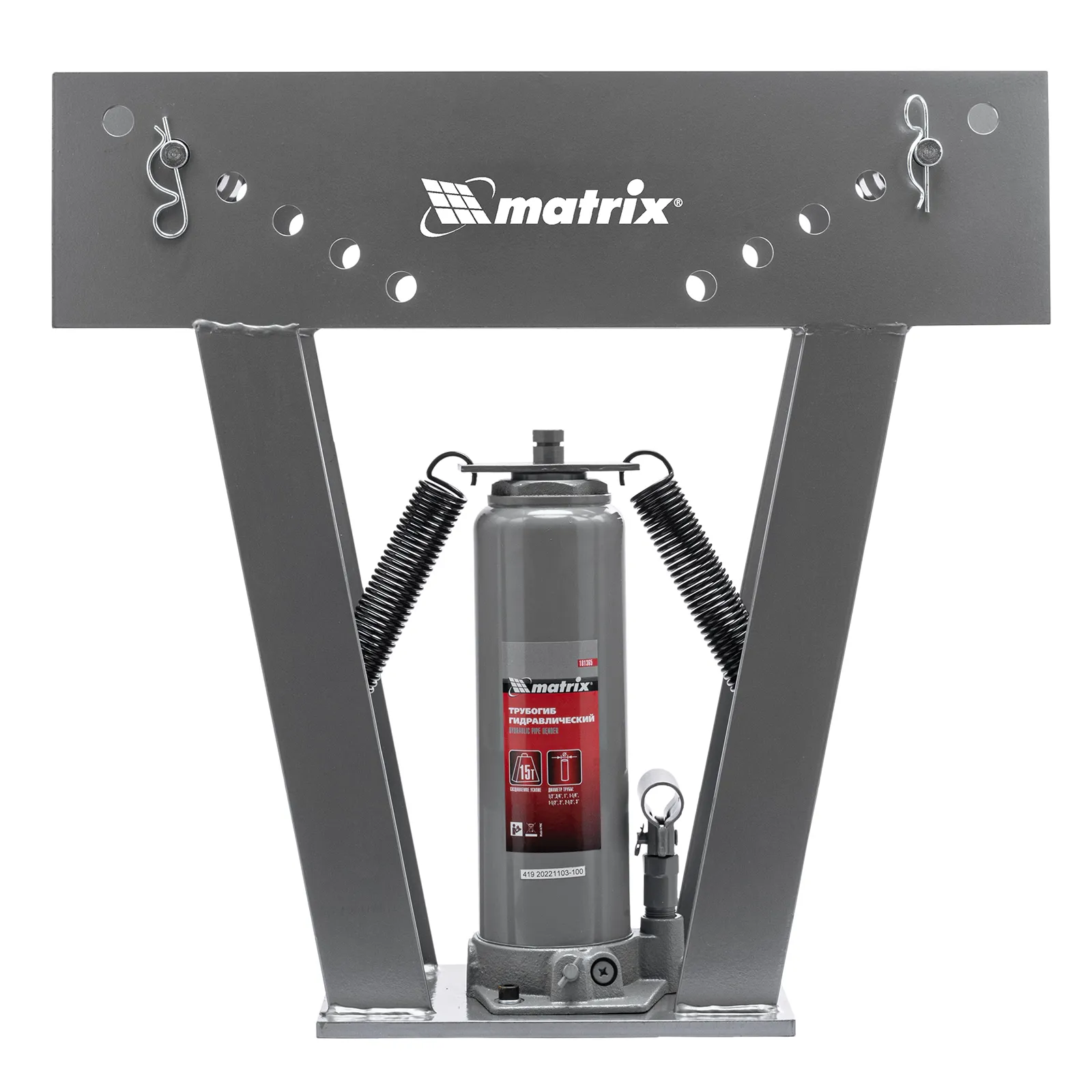 картинка Трубогиб гидравлический, 1/2-3", 15 т, в комплекте с башмаками Matrix от магазина Одежда+
