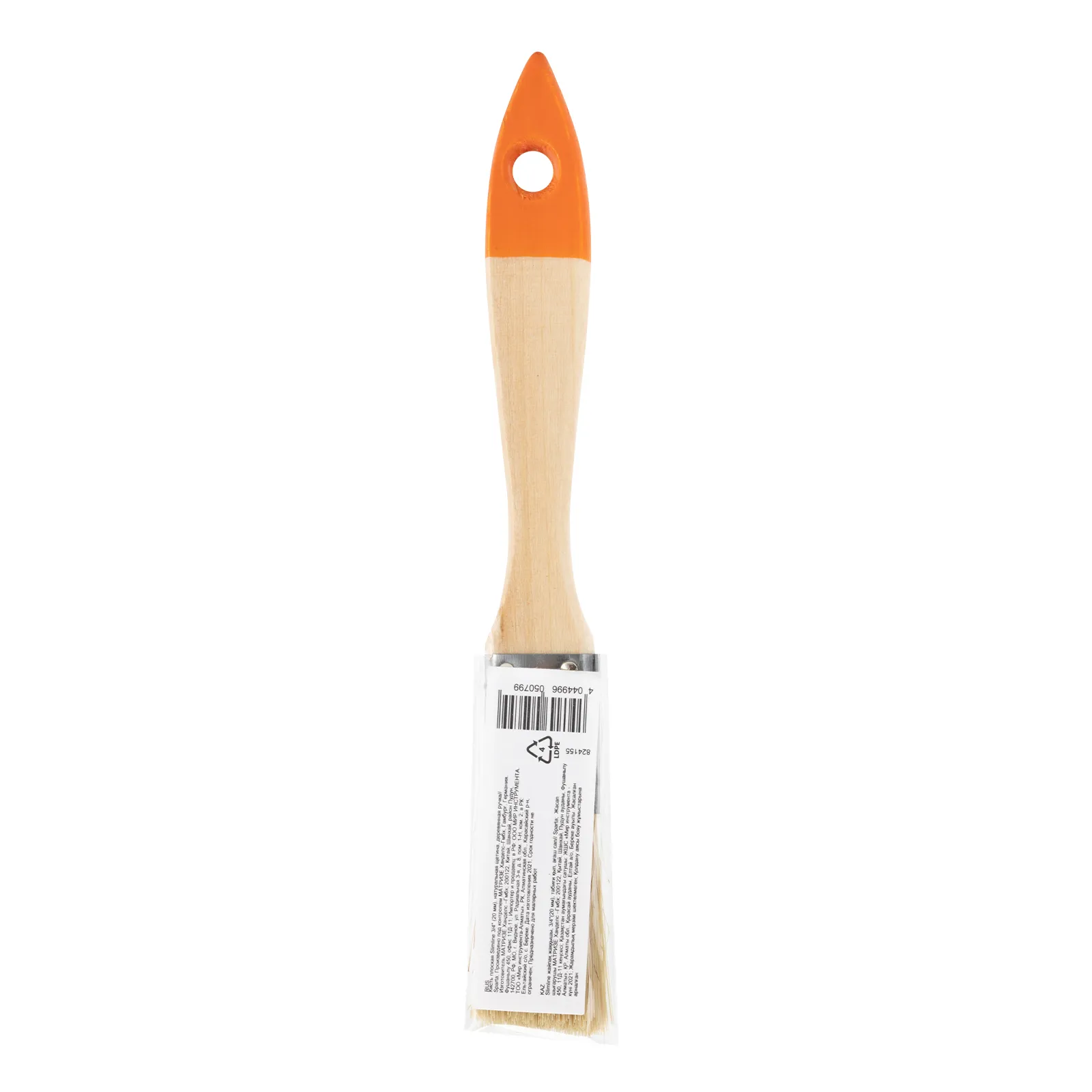 картинка Кисть плоская Slimline 3/4" (20 мм) натуральная щетина, деревянная ручка Sparta от магазина Одежда+