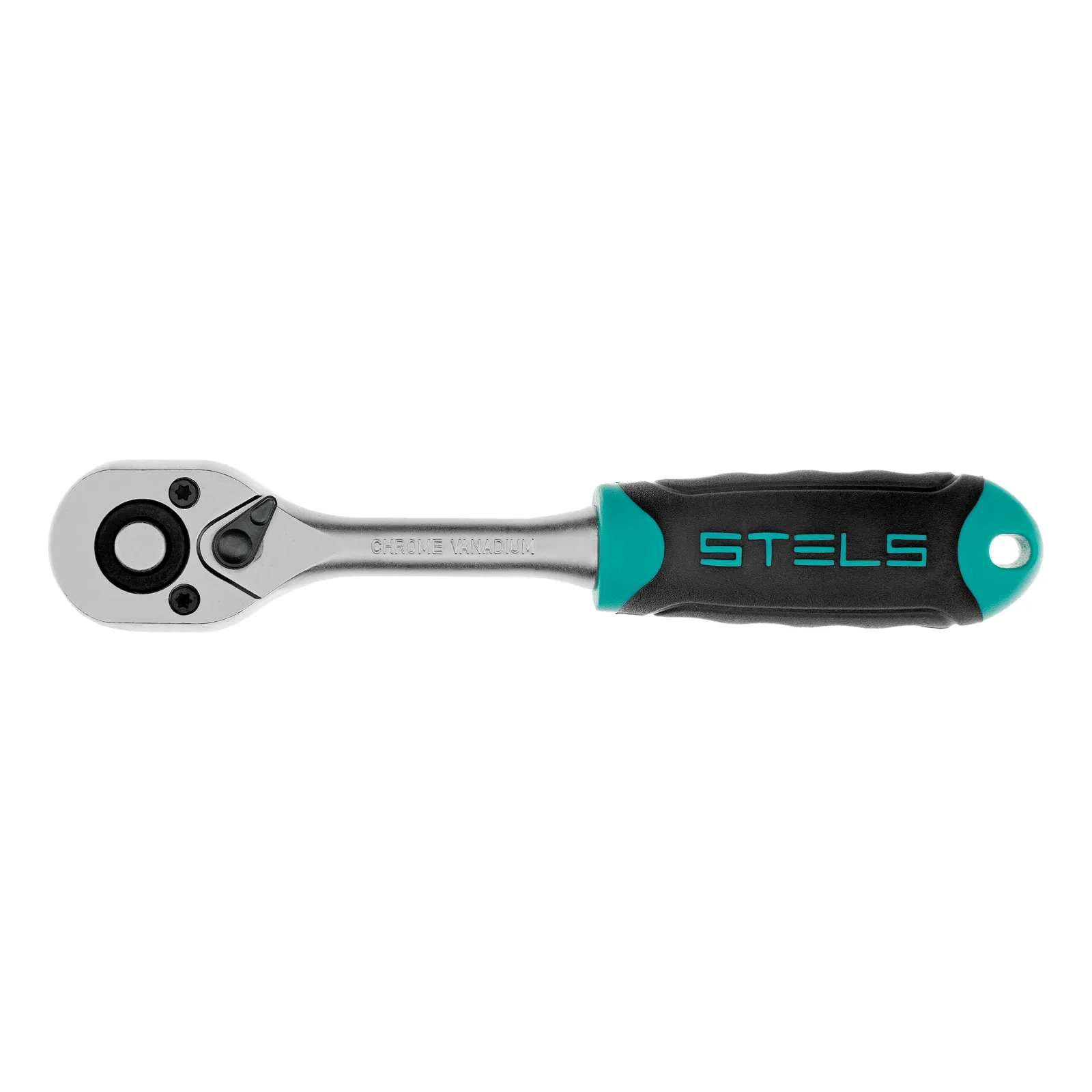 картинка Ключ-трещотка 1/4", CrV, 72 зуба, с быстрым сбросом, матовый хром Stels от магазина Одежда+