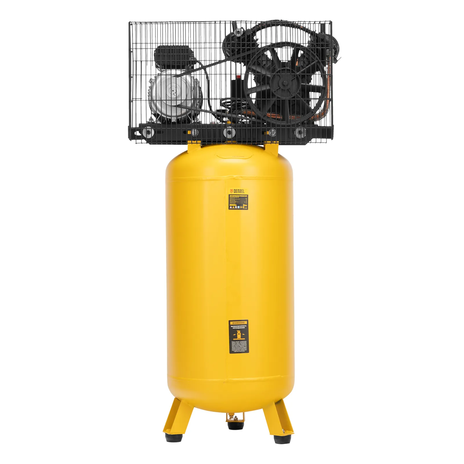 картинка Компрессор воздушный BCV2200/100V, ременный привод , 2.3 кВт, 100 литров, 440 л/мин Denzel от магазина Одежда+