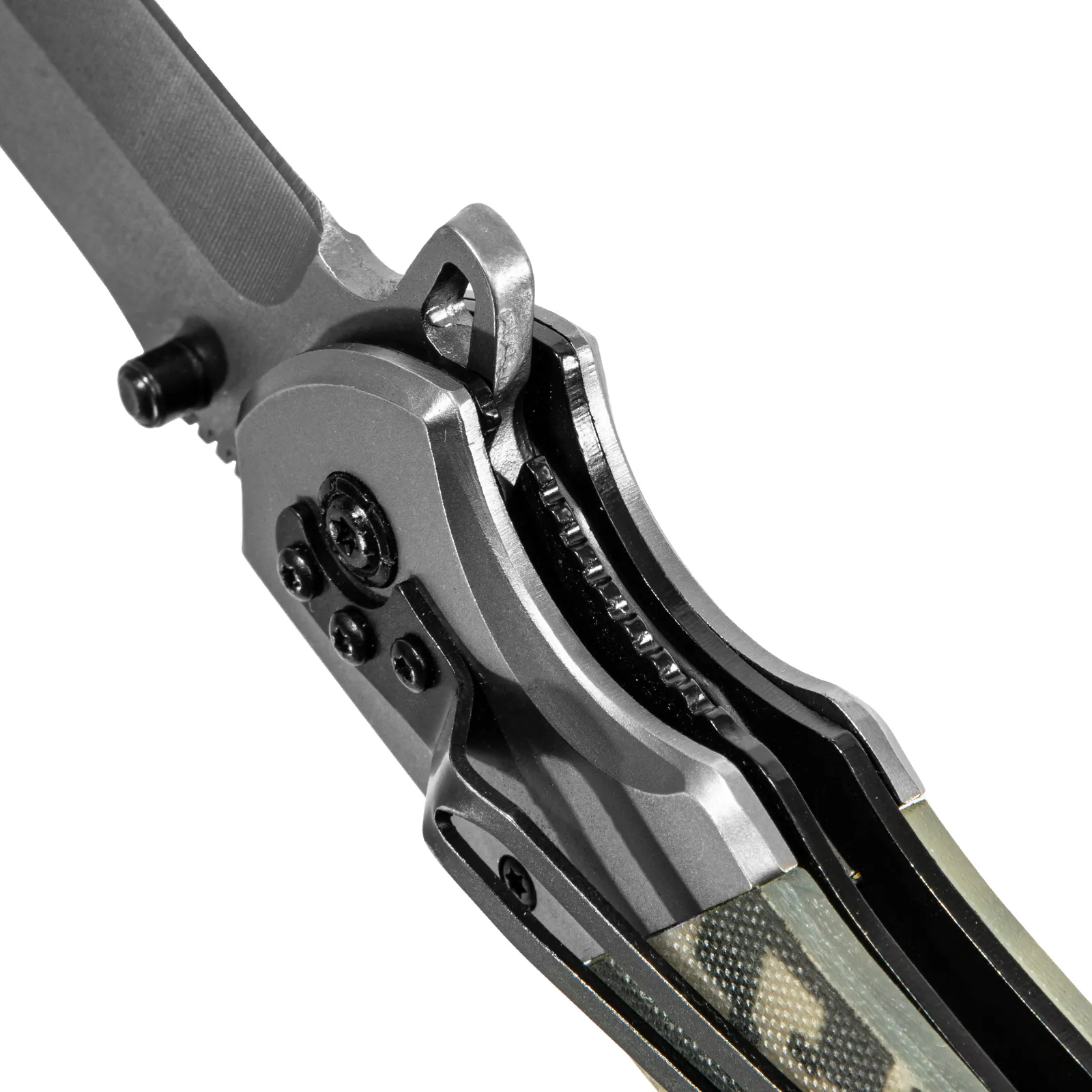 картинка Нож складной, многоцелевой, системы Liner-Lock, с накладкой G10 на классической рукоятке Denzel от магазина Одежда+