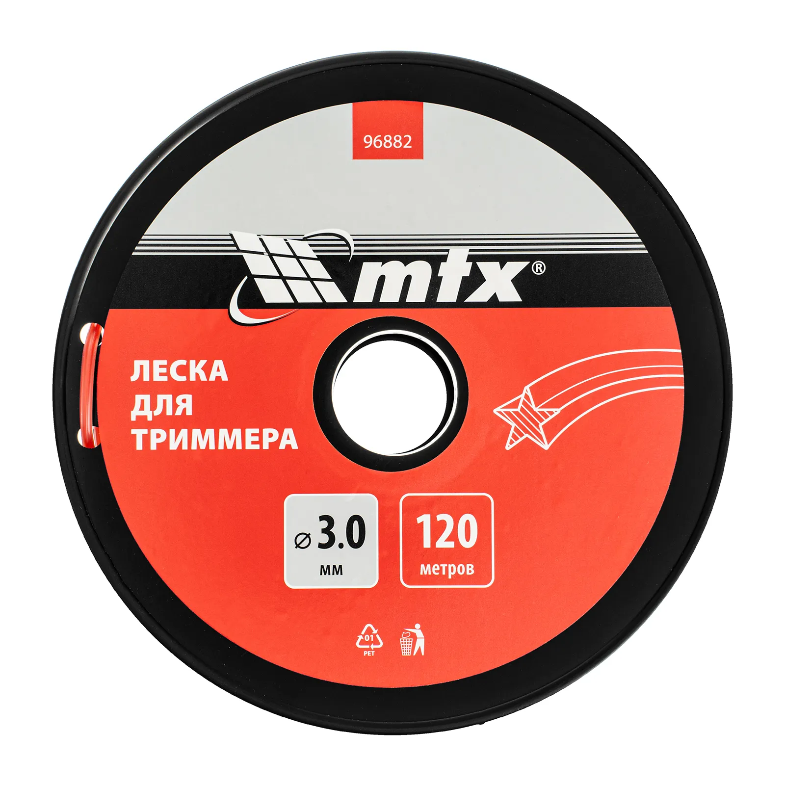 картинка Леска для триммера звезда 3,0 мм х 120 м, на катушке MTX от магазина Одежда+