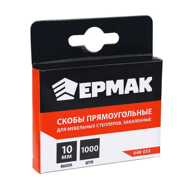 картинка ЕРМАК Скоба закаленная 10мм (11,3х0,7мм) для мебельного степлера 1000шт. от магазина Одежда+