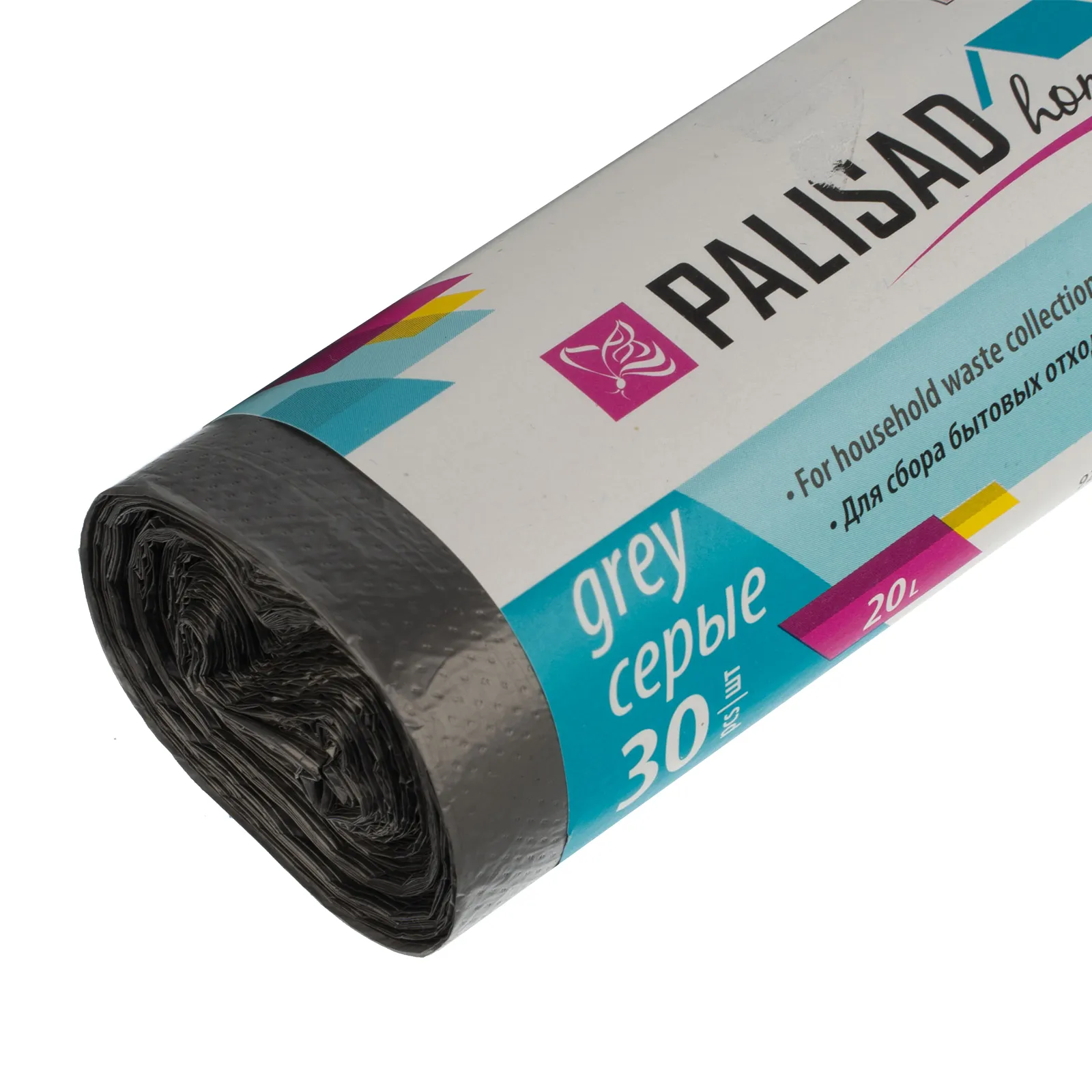 картинка Пакеты для мусора 20 л x 30 шт. серые, Home Palisad от магазина Одежда+