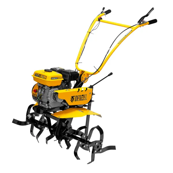 картинка Мотоблок DPT-270SB, 7 л.с., ремен.сцеп, фрез 3х4, ШОМ, без колес, передачи 2В/1Н Denzel от магазина Одежда+