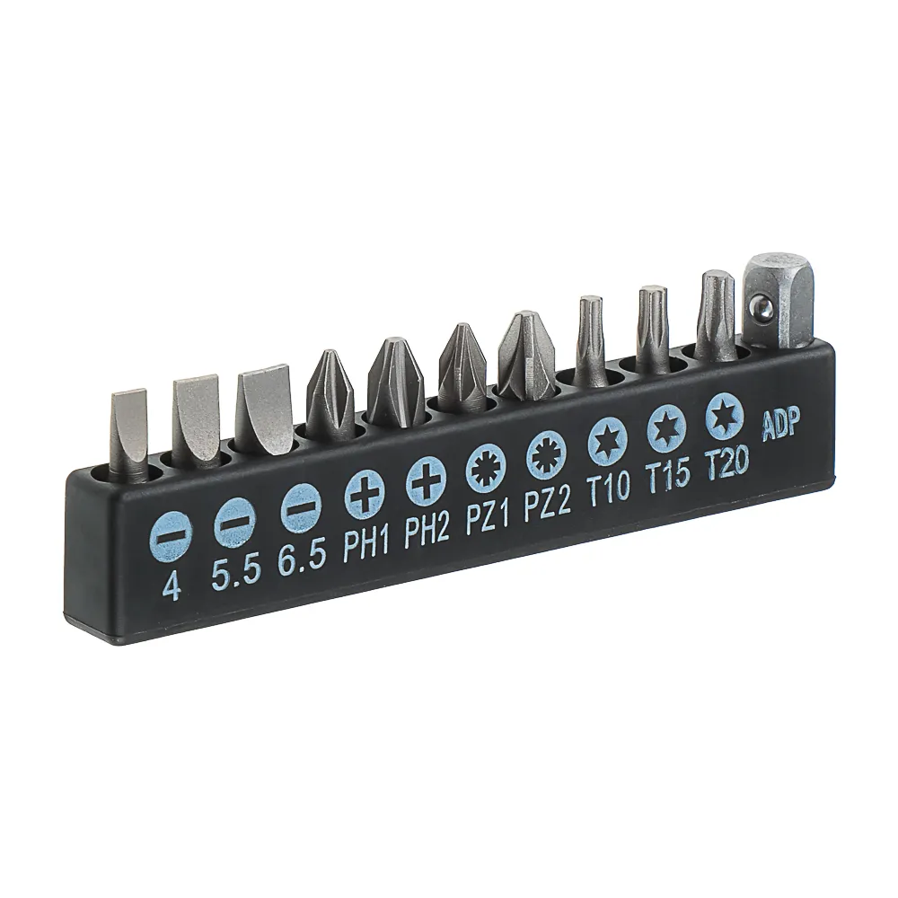 картинка ЕРМАК Отвертка реверсив.,адаптер 1/4,биты:SL4,SL5.5,SL6.5,PH1,PH2,PZ1,PZ2,TORX10,TORX15,TORX20,сталь от магазина Одежда+