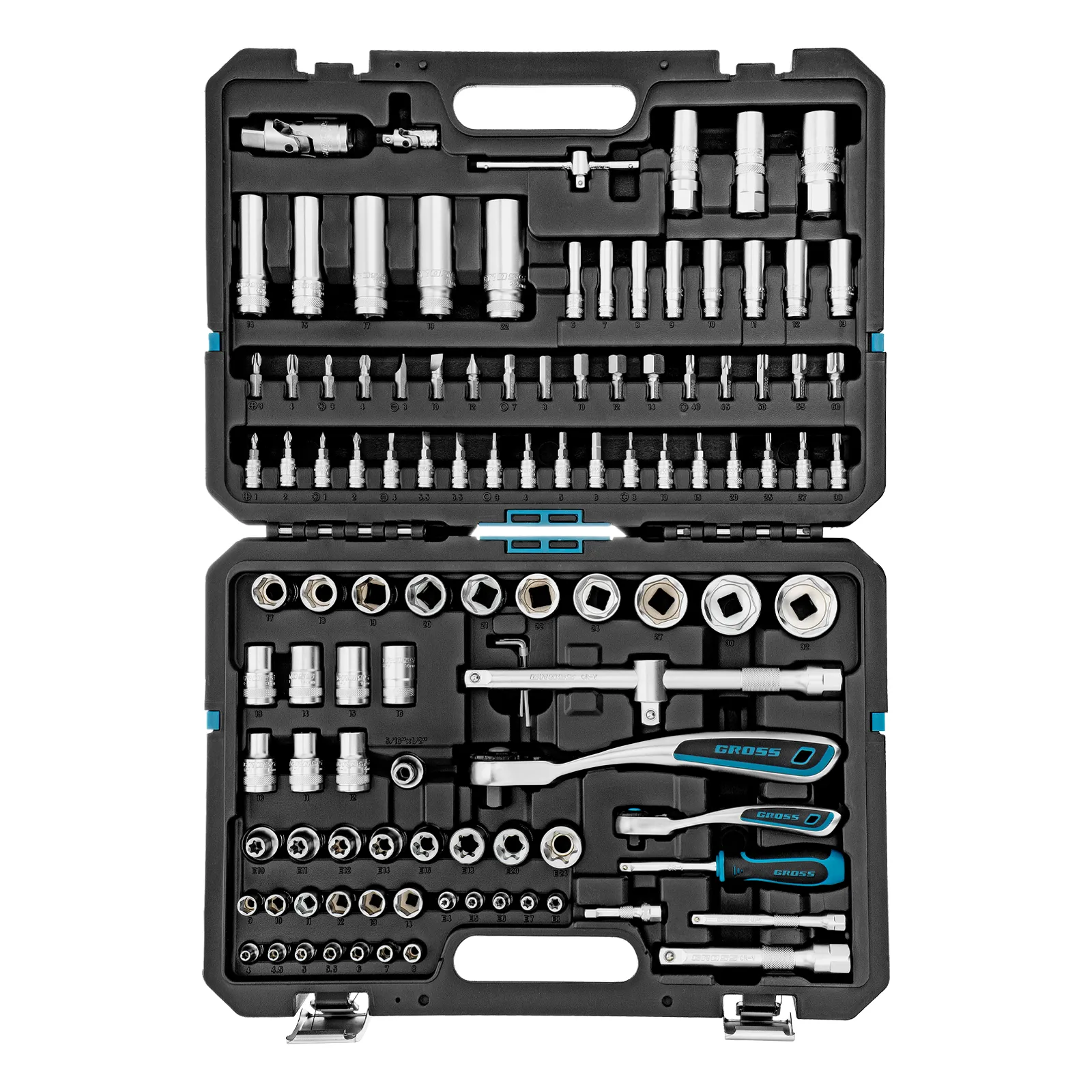 картинка Набор инструментов, 1/4", 1/2", CrV, 120 зубьев, 109 предметов Gross от магазина Одежда+