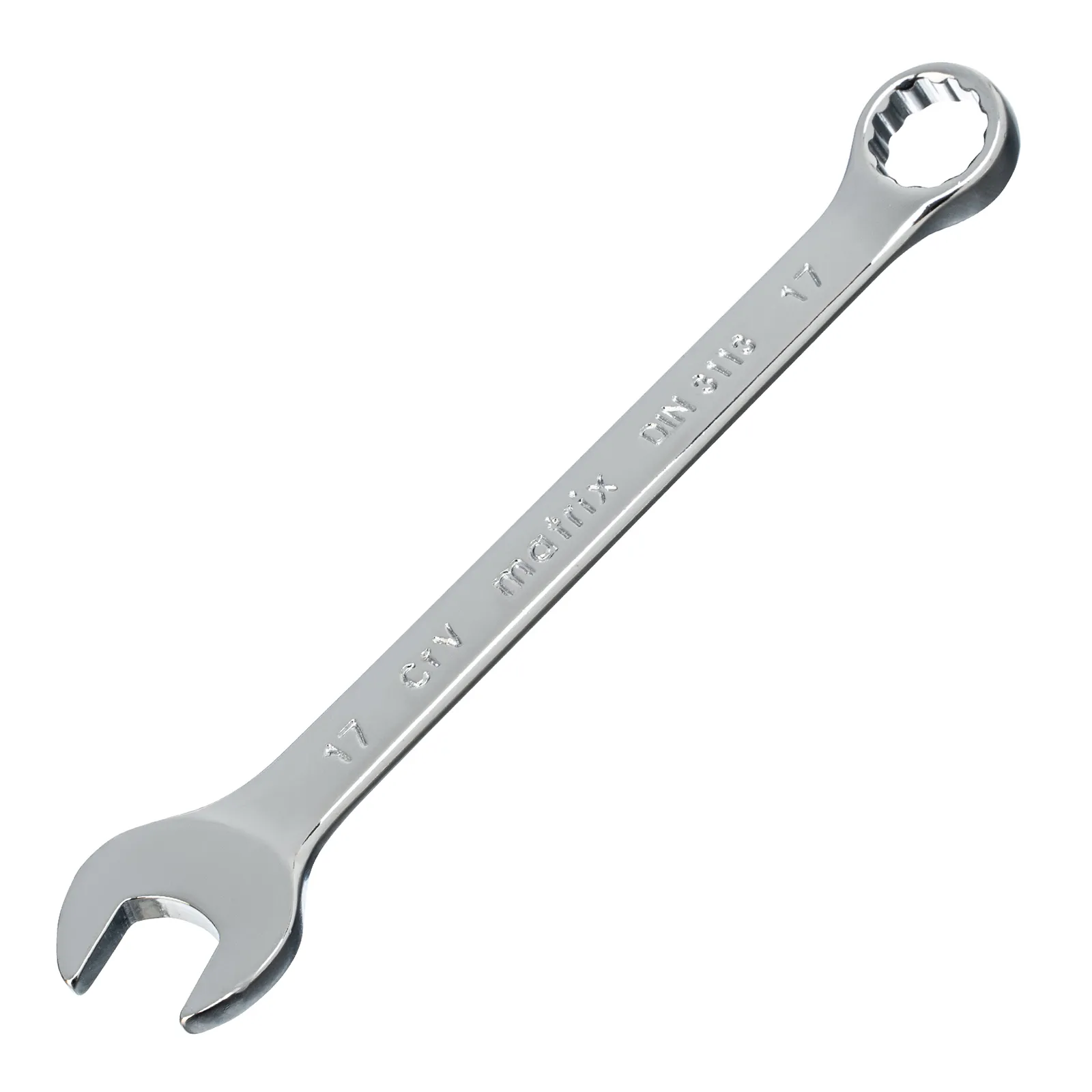 картинка Набор ключей комбинированных, 6-17 мм, 6 шт, CrV, полированный хром Matrix от магазина Одежда+