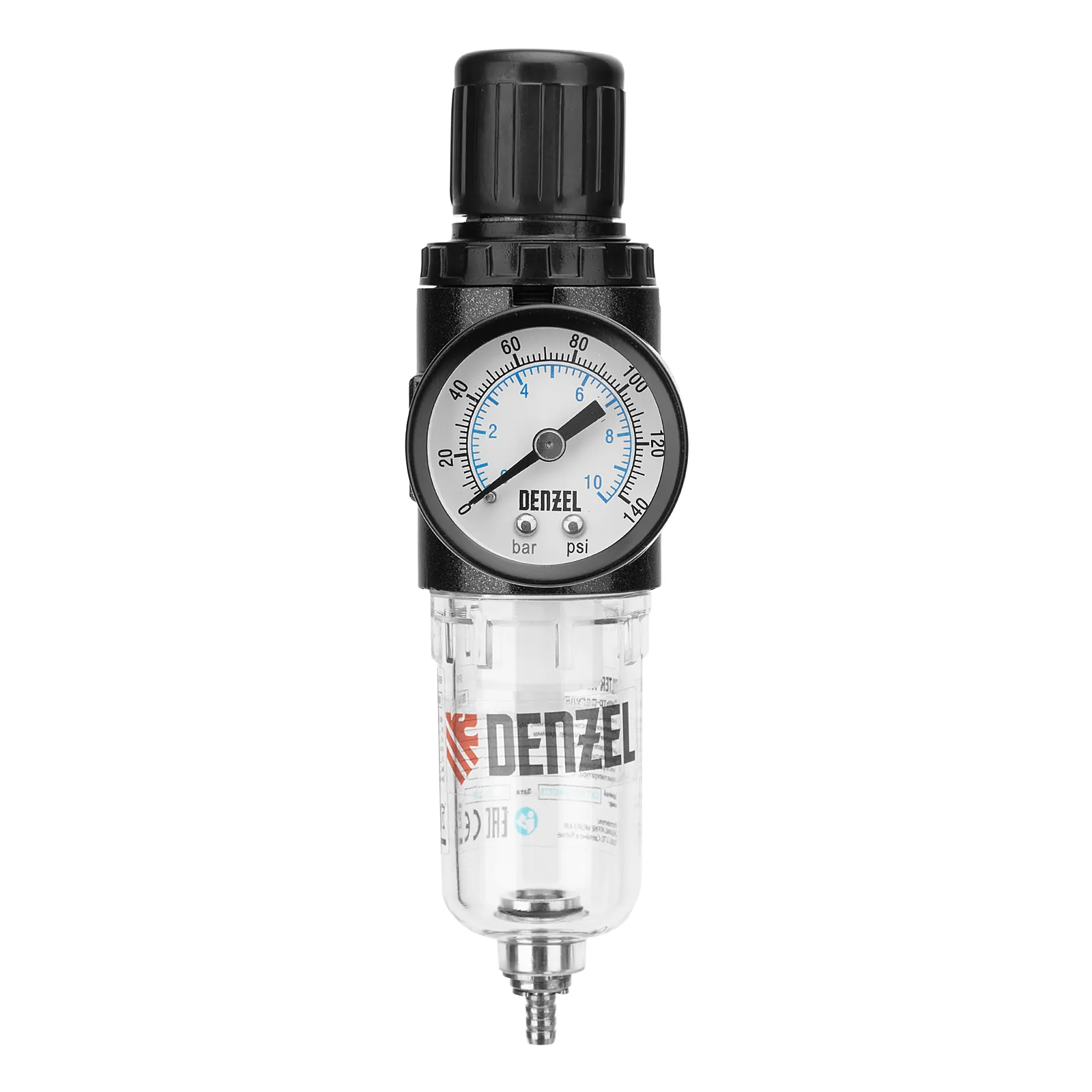 картинка Фильтр-регулятор FR1500, 10 бар, 1500 л/мин, 1/4" Denzel от магазина Одежда+