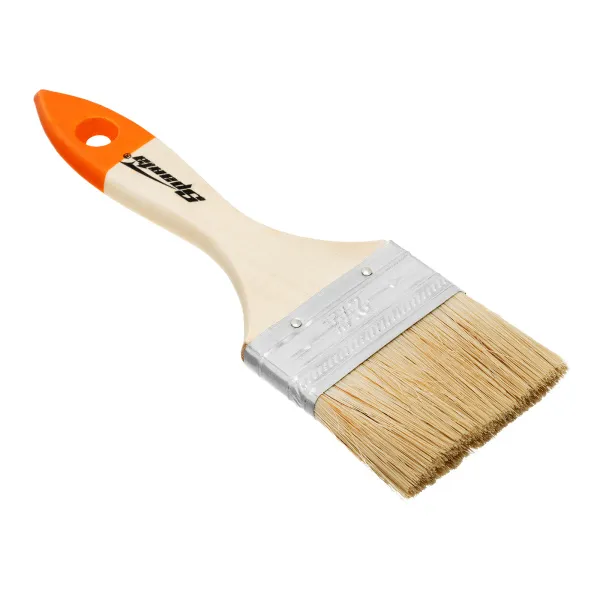 картинка Кисть плоская Slimline 2.5" (63 мм) натуральная щетина, деревянная ручка Sparta от магазина Одежда+