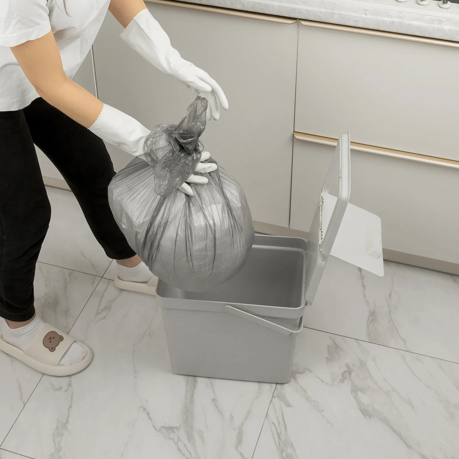 картинка Пакеты для мусора 30 л x 30 шт. серые, Home Palisad от магазина Одежда+