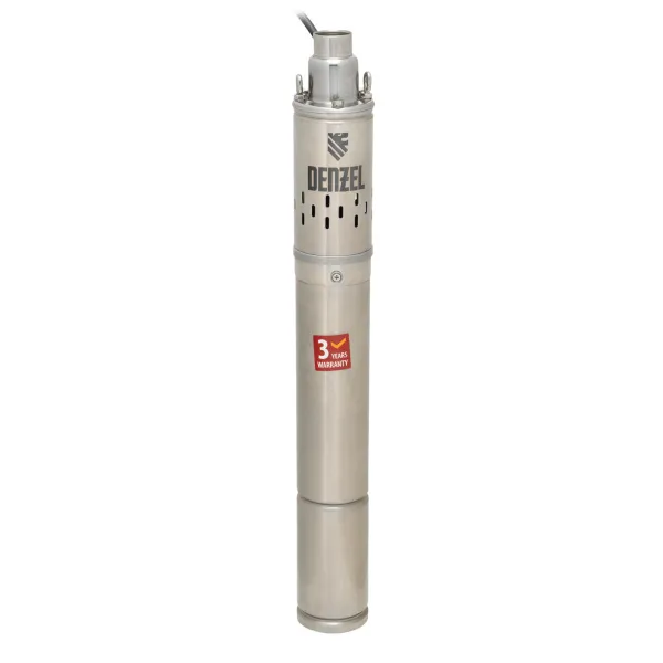 картинка Скважинный насос DWS-3-75, винтовой, диаметр 3", 500 Вт, 1600 л/ч, напор 75 м Denzel от магазина Одежда+