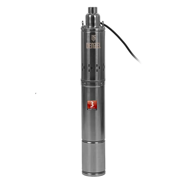 картинка Скважинный насос DWS-4-150, винтовой, диаметр 4", 1300 Вт, 2000 л/ч, напор 150 м Denzel от магазина Одежда+