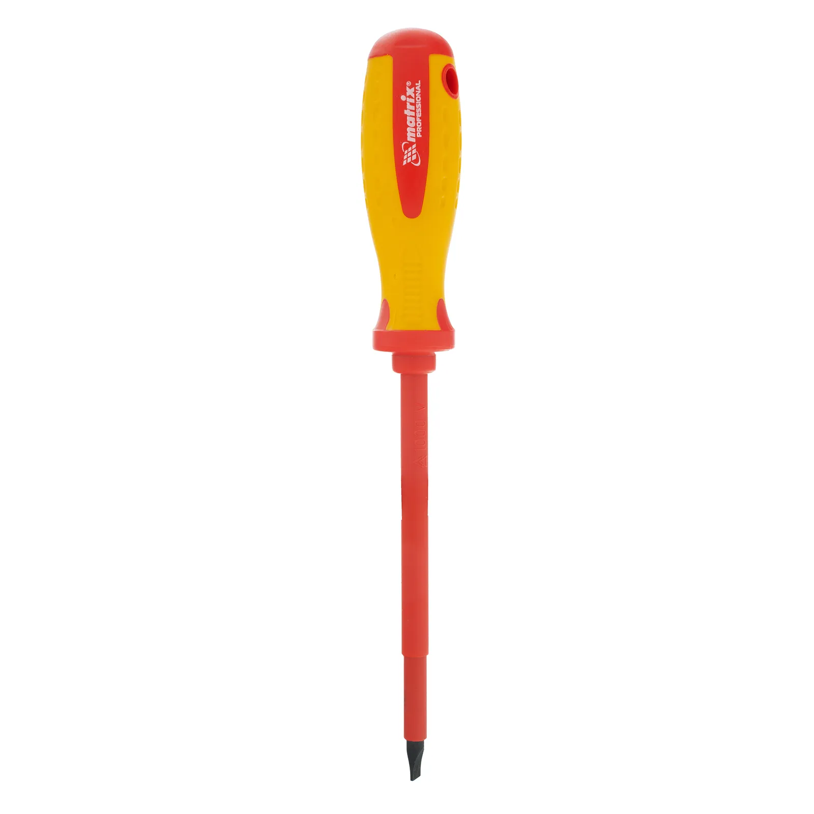 картинка Отвертка Insulated, SL6.5 x 150 мм, CrMo, до 1000 В, двухкомпонентная рукоятка Matrix Professional от магазина Одежда+