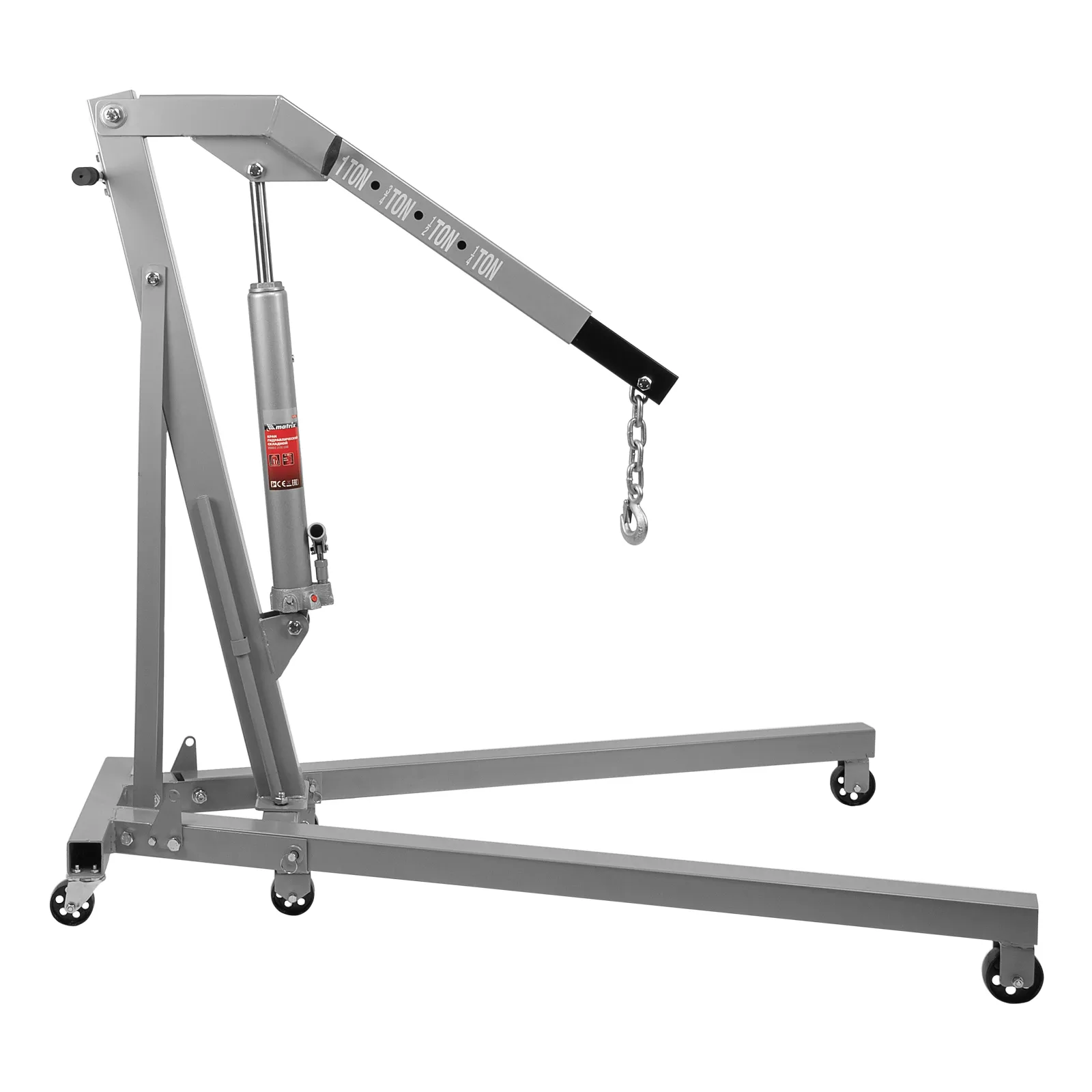 картинка Кран гидравлический, 1 т, H подъема 25-2060 мм, складной (комплект из 2 частей) Matrix от магазина Одежда+