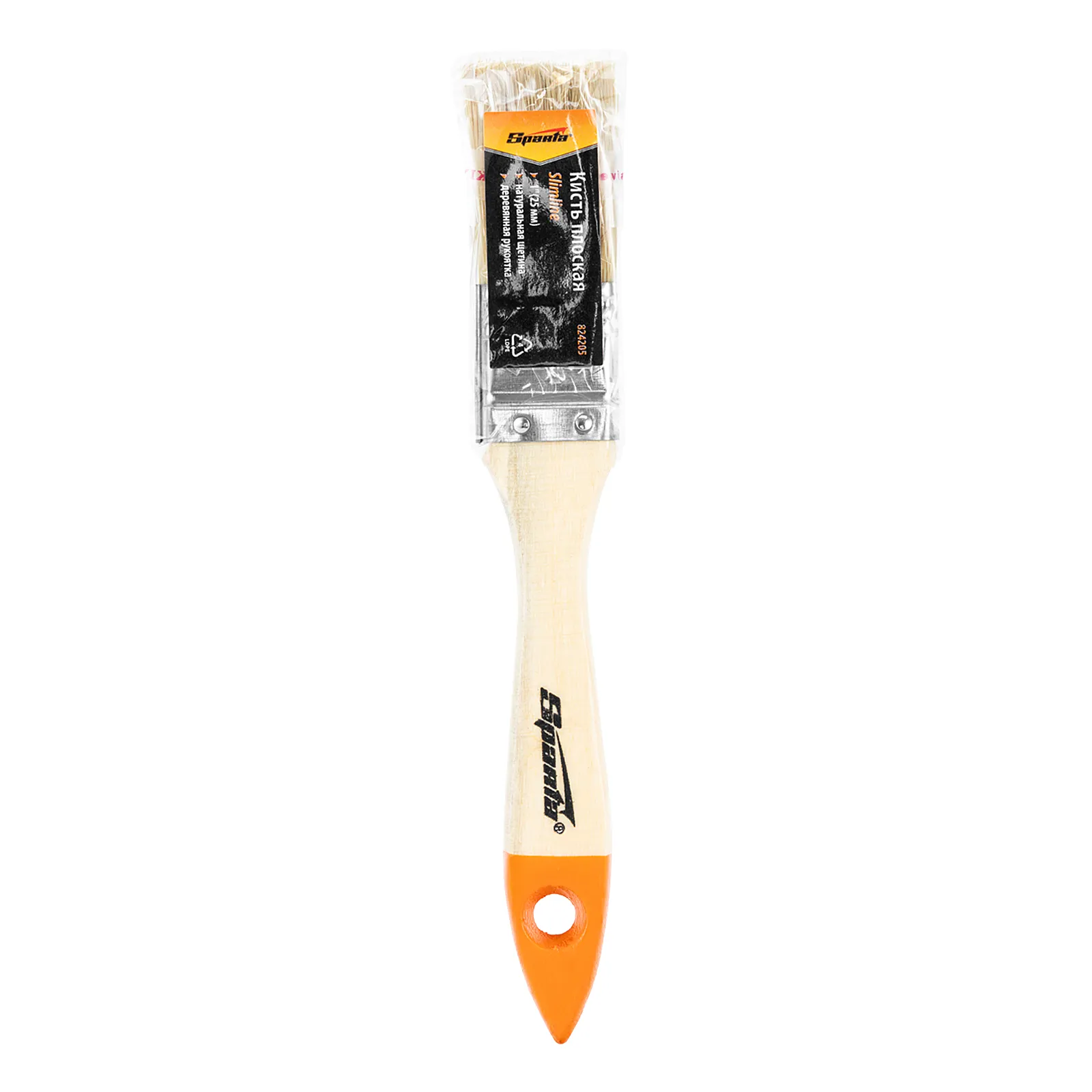 картинка Кисть плоская Slimline 1" (25 мм) натуральная щетина, деревянная ручка Sparta от магазина Одежда+
