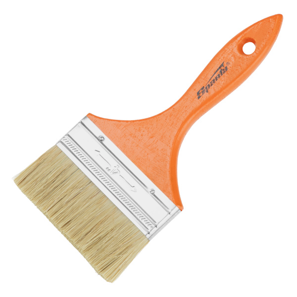 картинка Кисть плоская Slimline 4" (100 мм) натуральная щетина, деревянная ручка Sparta от магазина Одежда+