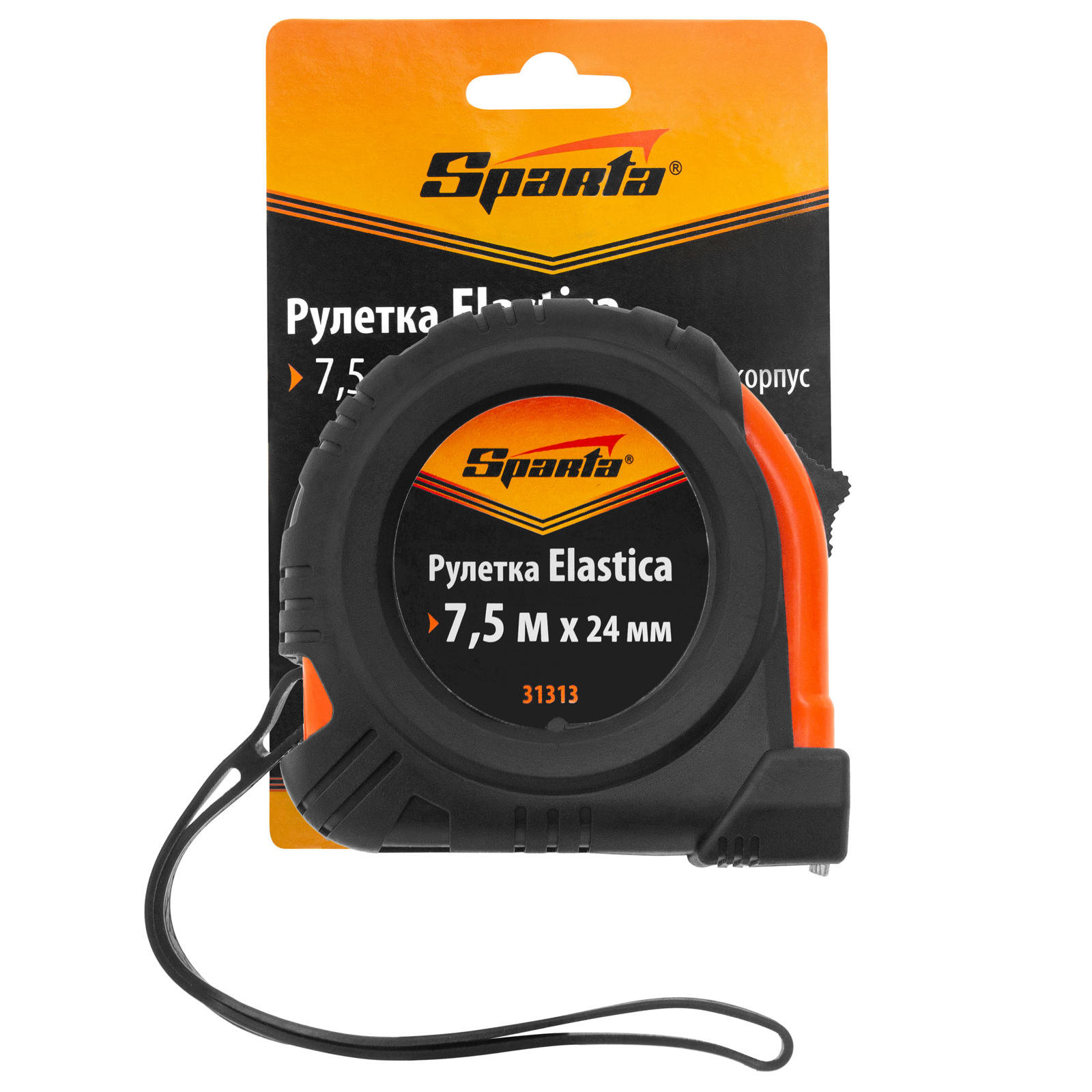 картинка Рулетка Elastica,7,5 м х 24 мм,обрезиненный корпус Sparta от магазина Одежда+