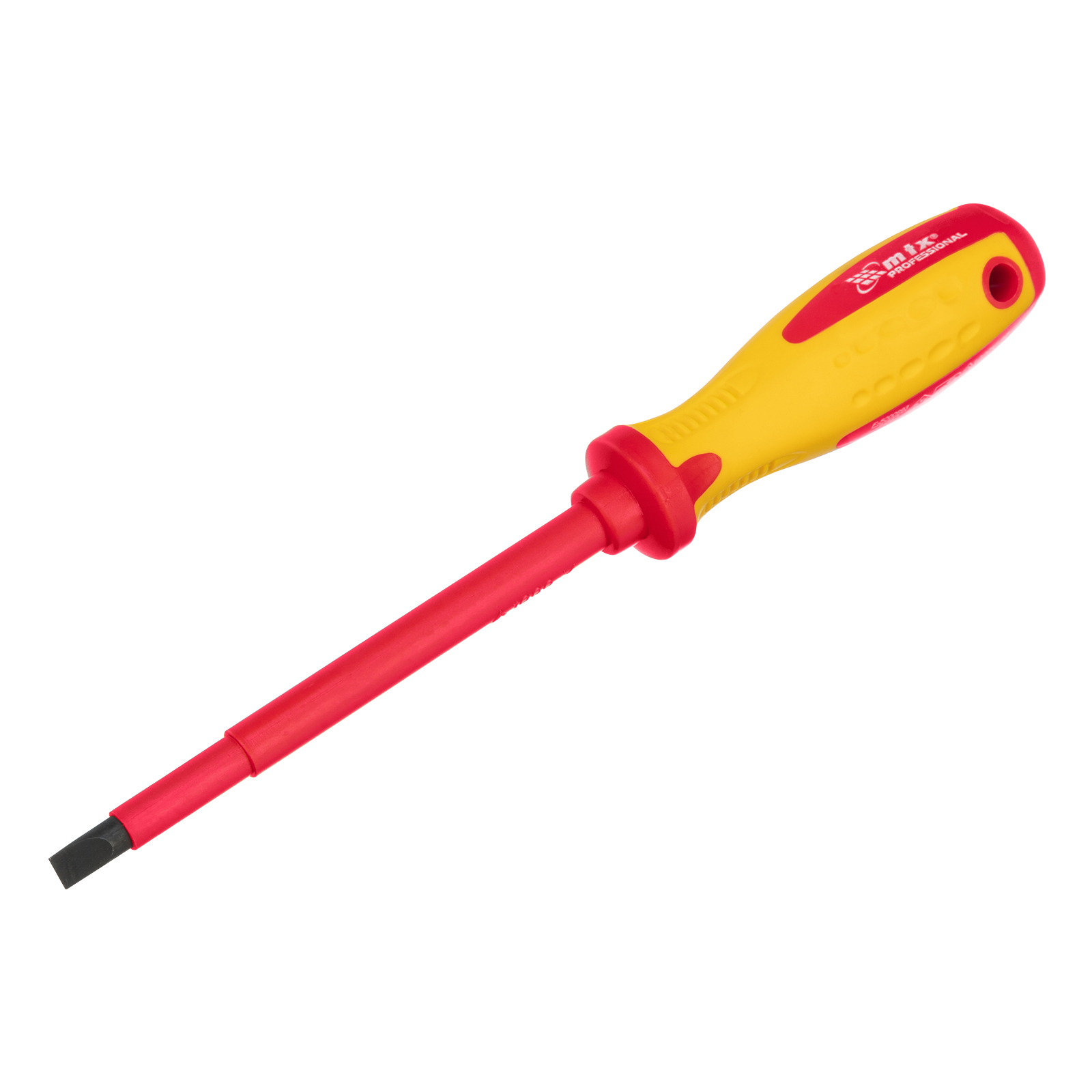 картинка Отвертка Insulated, SL8 x 150 мм, CrMo, до 1000 В, двухкомпонентная рукоятка Matrix Professional от магазина Одежда+