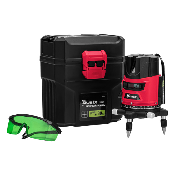 картинка Лазерный уровень CRX-30G, 30 м, зеленый луч, батарейки, резьба 5/8" MTX от магазина Одежда+