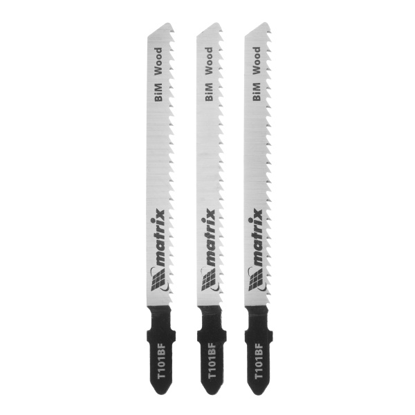 картинка Полотна для электролобзика по дереву, 3 шт, T101BF, 75 x 2.5 мм, Bimetal Matrix Professional от магазина Одежда+