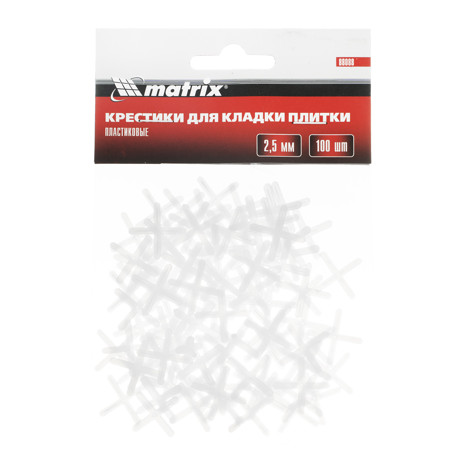 картинка Крестики, 2.5 мм, для кладки плитки, 100 шт Matrix от магазина Одежда+