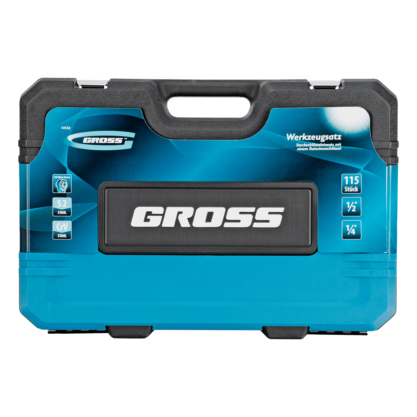 картинка Набор инструментов, 1/4", 1/2", CrV, 120 зубьев, 115 предметов Gross от магазина Одежда+