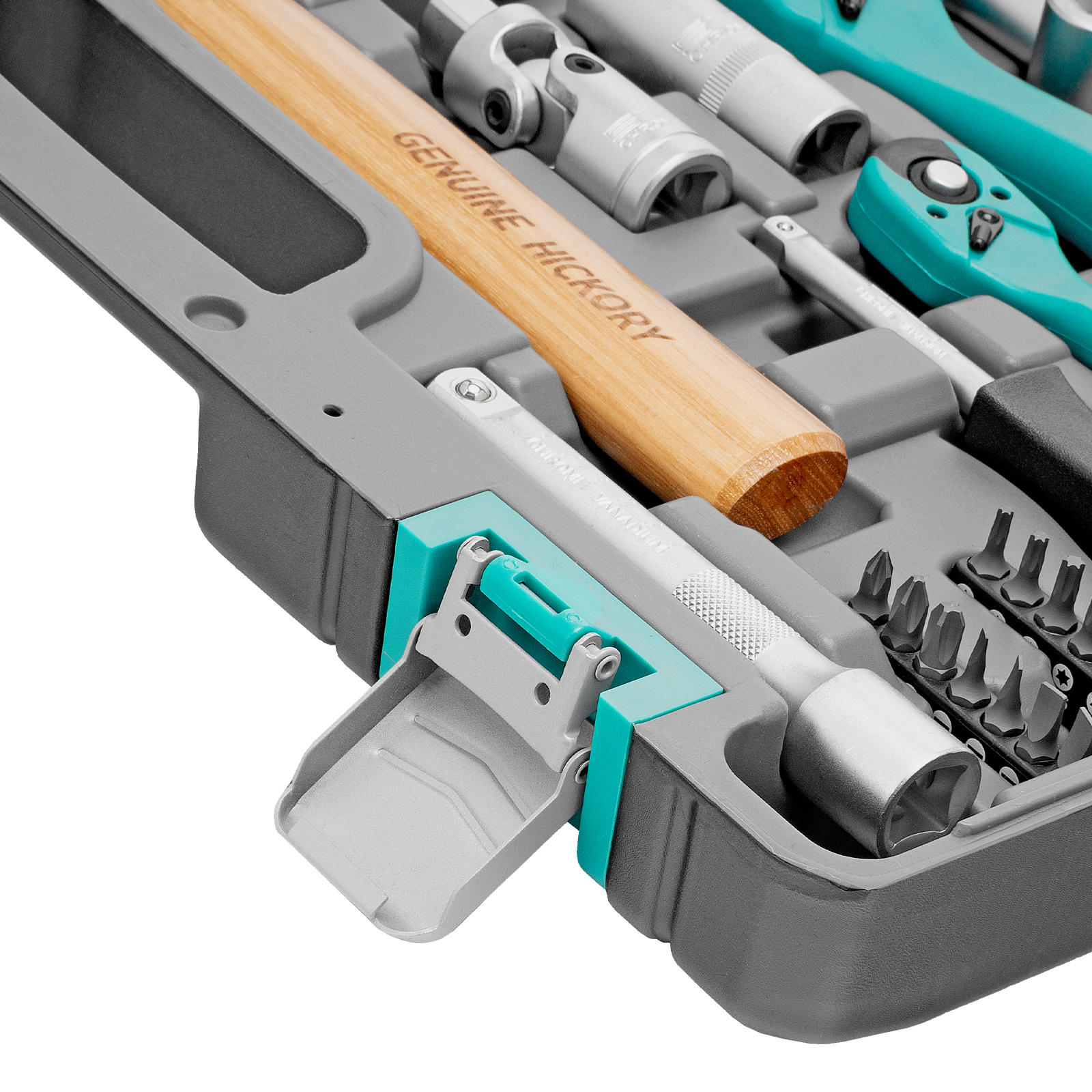 картинка Набор инструментов, 1/2", 1/4", CrV, 12 гранные головки, пластиковый кейс, 76 предметов Stels от магазина Одежда+