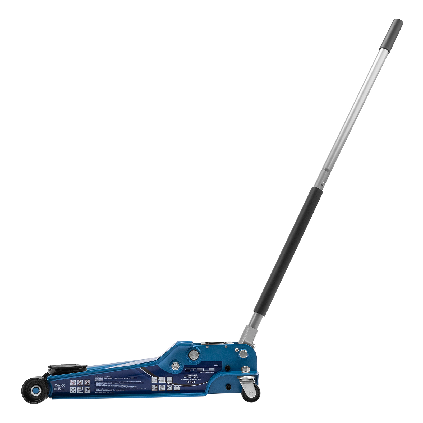 картинка Домкрат гидравлический подкатной, быстрый подъем, 3.5т, Low Profile Quick, 100-565 мм, профессиональ от магазина Одежда+