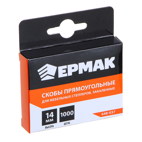 картинка ЕРМАК Скоба закаленная 14мм (11,3х0,7мм) для мебельного степлера 1000шт. от магазина Одежда+