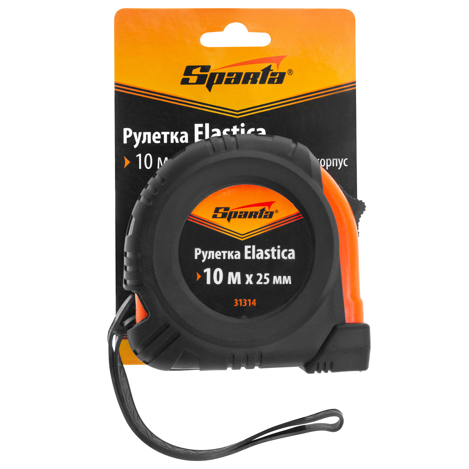 картинка Рулетка Elastica,10 м х 25 мм,обрезиненный корпус Sparta от магазина Одежда+