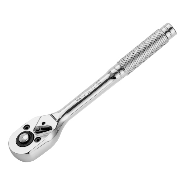 картинка Ключ-трещотка 1/4", 45 зубьев, цельнометаллический, с быстрым сбросом, CrV, хром Сибртех от магазина Одежда+