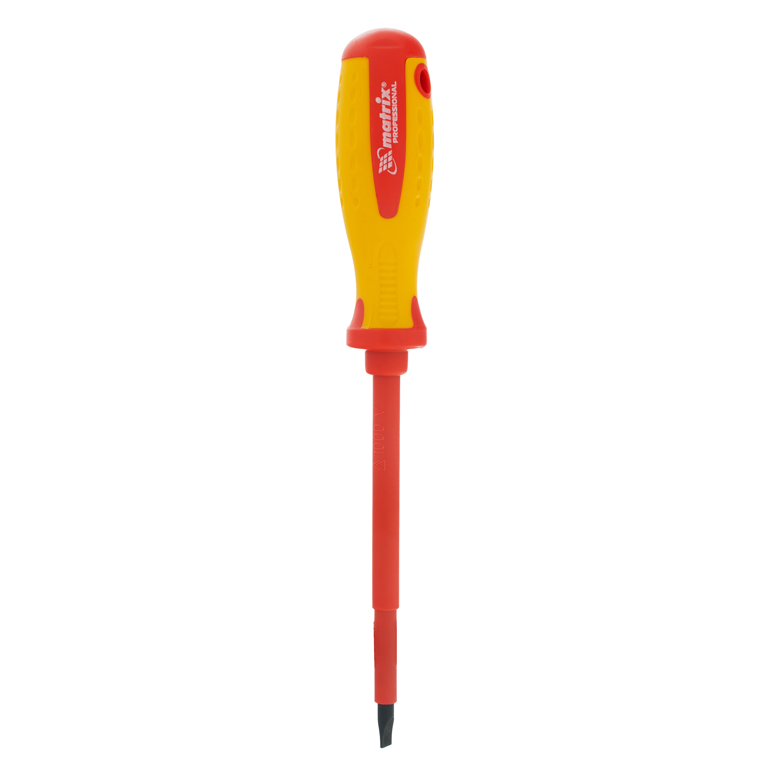 картинка Отвертка Insulated, SL5.5 x 125 мм, CrMo, до 1000 В, двухкомпонентная рукоятка Matrix Professional от магазина Одежда+