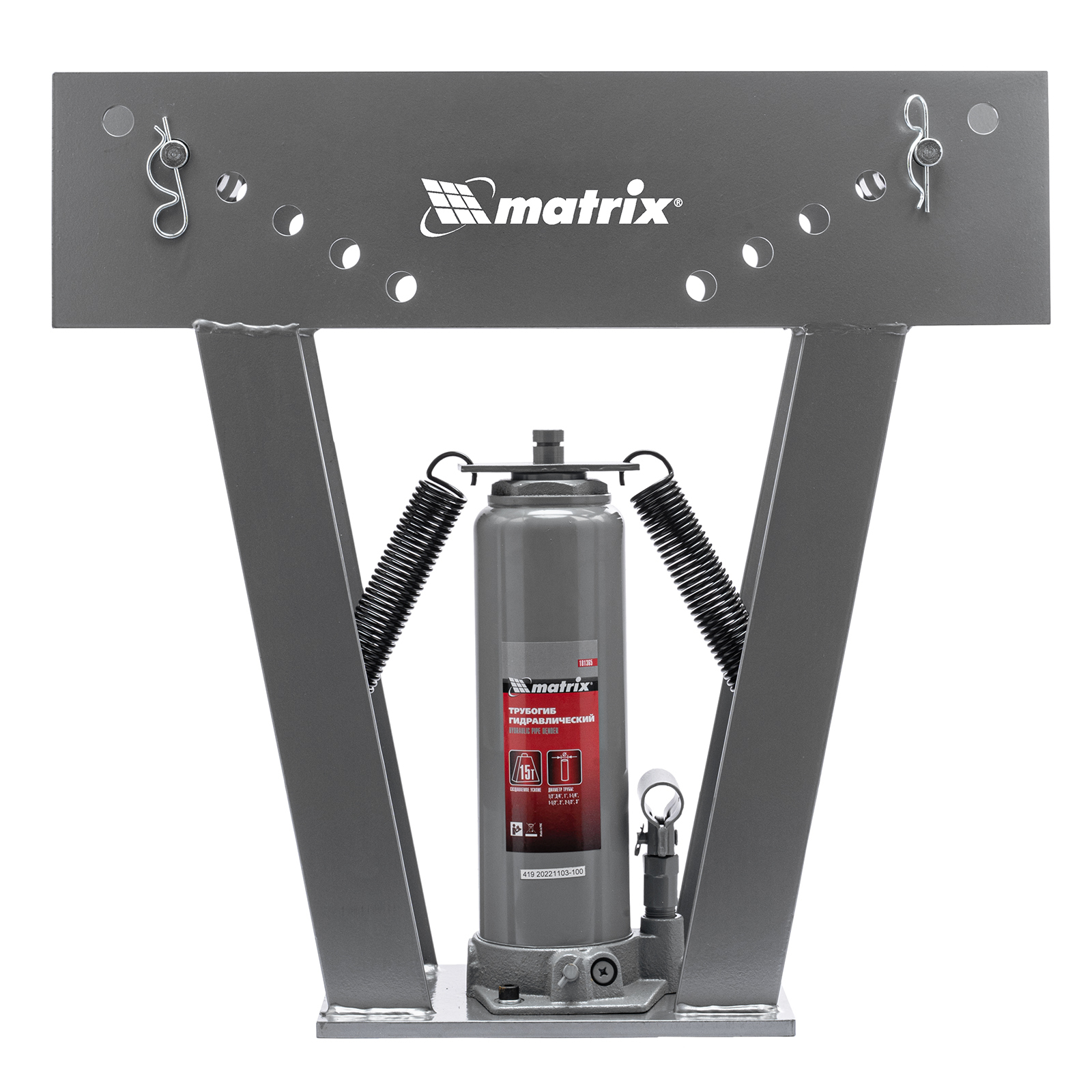 картинка Трубогиб гидравлический, 1/2-3", 15 т, в комплекте с башмаками Matrix от магазина Одежда+