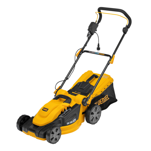 картинка Газонокосилка электрическая GM-1800, 1800 Вт, шир. 38 см, 6 уров., травосб. 40 л. Denzel от магазина Одежда+
