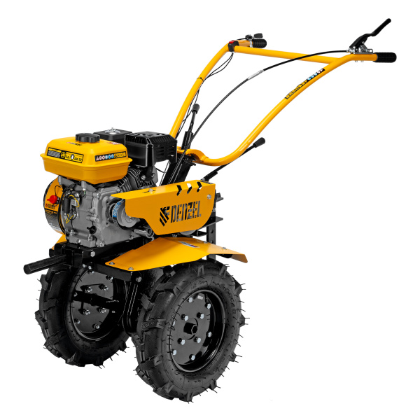 картинка Мотоблок DPT-270S, 7 л.с., ремен.сцеп, фрез 3х4, ШОМ, передачи 2В/1Н Denzel от магазина Одежда+