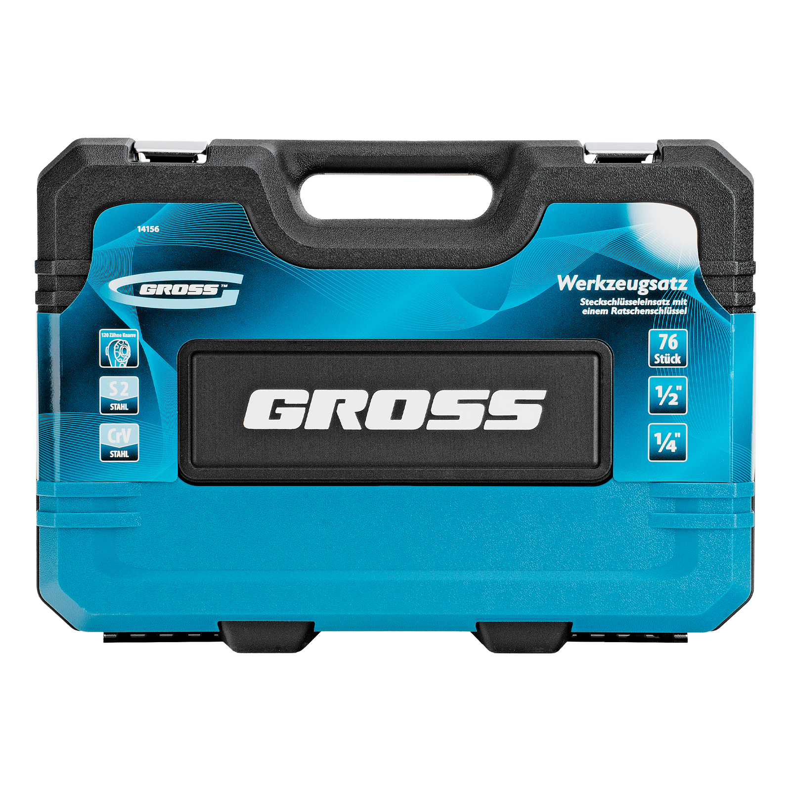 картинка Набор инструментов, 1/4", 1/2", CrV, 120 зубьев, 76 предметов Gross от магазина Одежда+
