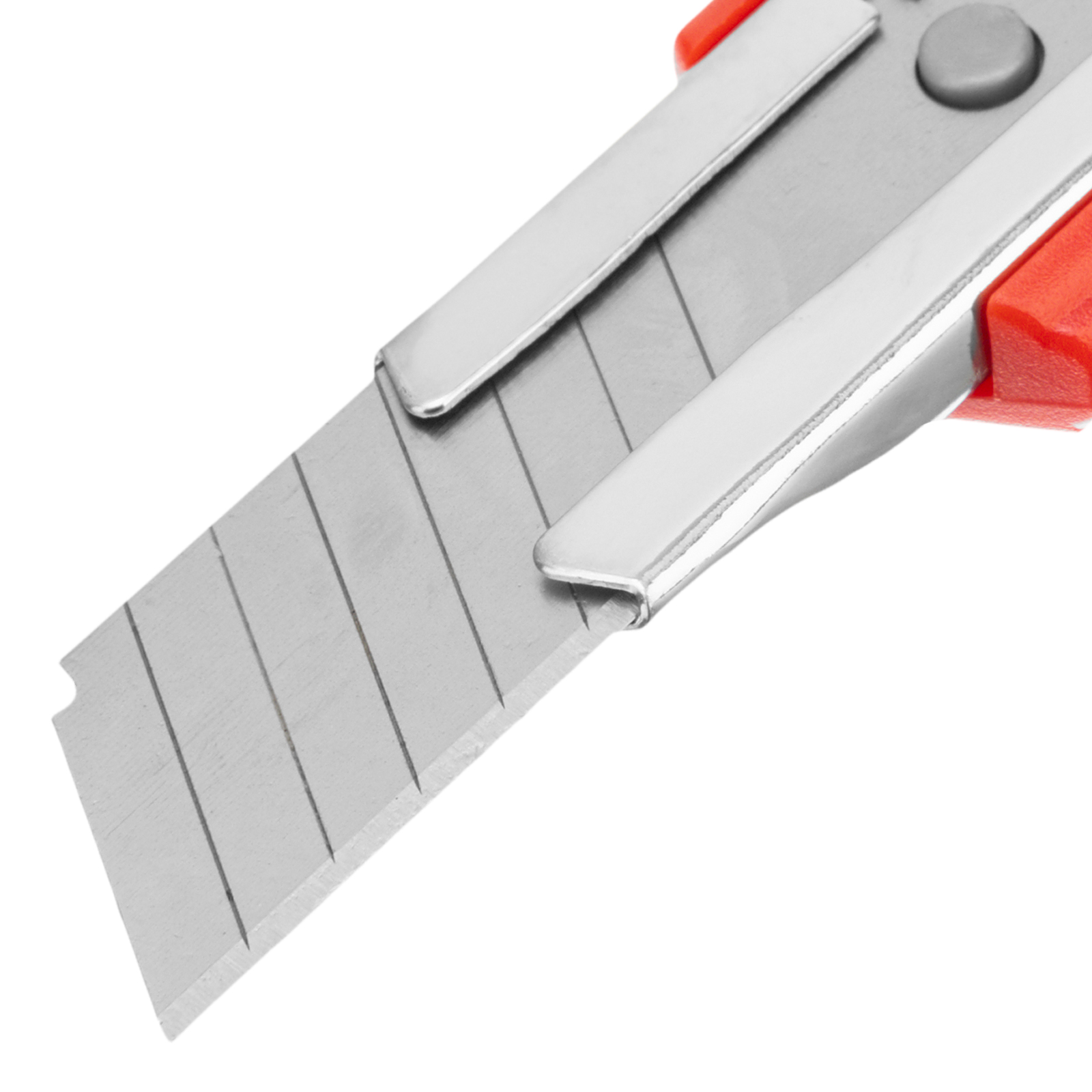 картинка Нож, 18 мм, выдвижное лезвие "Quick blade" металлическая направляющая, двойная фиксация, эргономична от магазина Одежда+