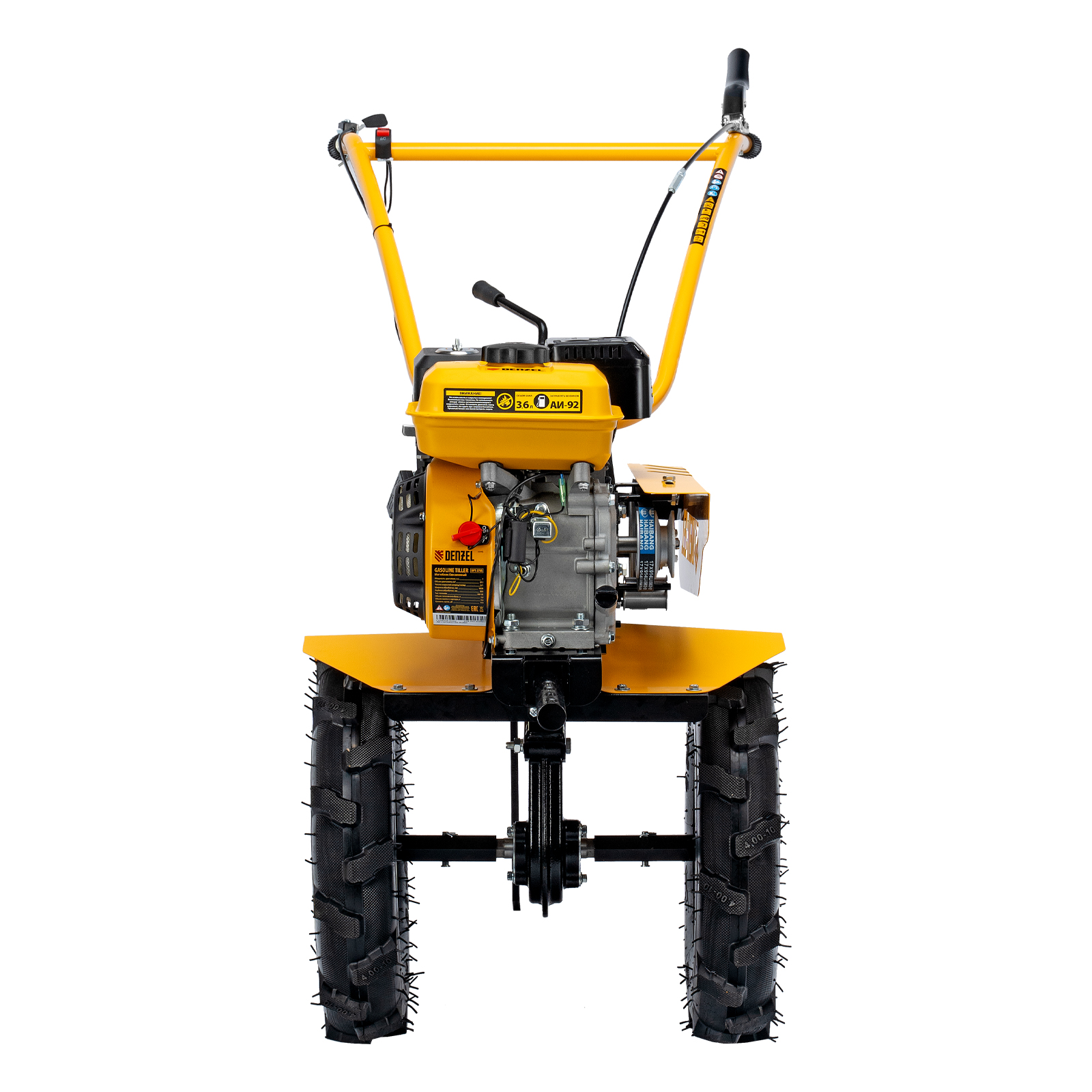 картинка Мотоблок DPT-270S, 7 л.с., ремен.сцеп, фрез 3х4, ШОМ, передачи 2В/1Н Denzel от магазина Одежда+
