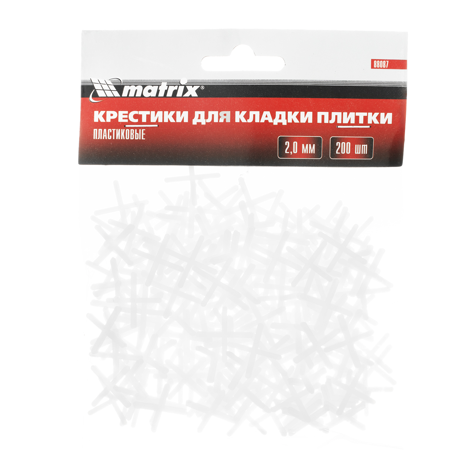 картинка Крестики, 2.0 мм, для кладки плитки, 200 шт Matrix от магазина Одежда+
