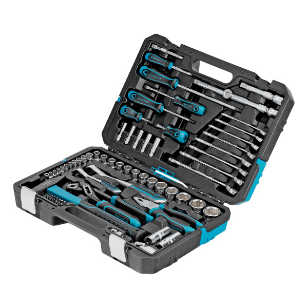 картинка Набор инструментов, 1/4", 1/2", CrV, 120 зубьев, 76 предметов Gross от магазина Одежда+