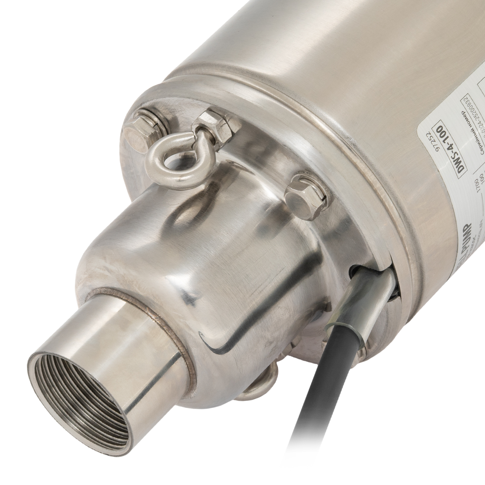 картинка Скважинный насос DWS-4-100, винтовой, диаметр 4", 800 Вт, 1700 л/ч, напор 100 м Denzel от магазина Одежда+
