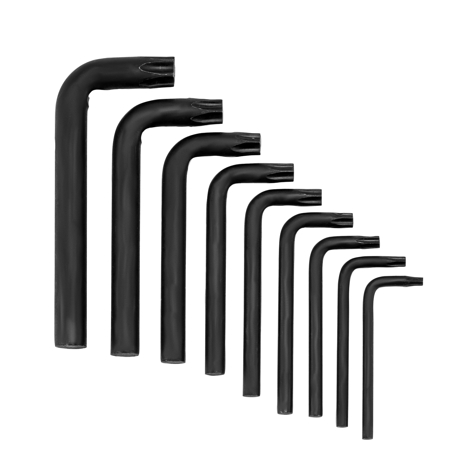 картинка Набор ключей имбусовых Torx 9 шт: T10, 15, 20, 25, 27, 30, 40, 45, 50, оксидированные, на кольце Spa от магазина Одежда+