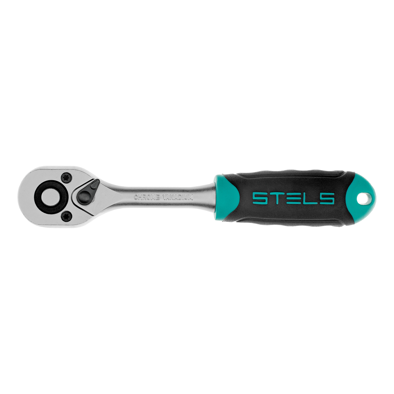 картинка Ключ-трещотка 1/4", CrV, 72 зуба, с быстрым сбросом, матовый хром Stels от магазина Одежда+