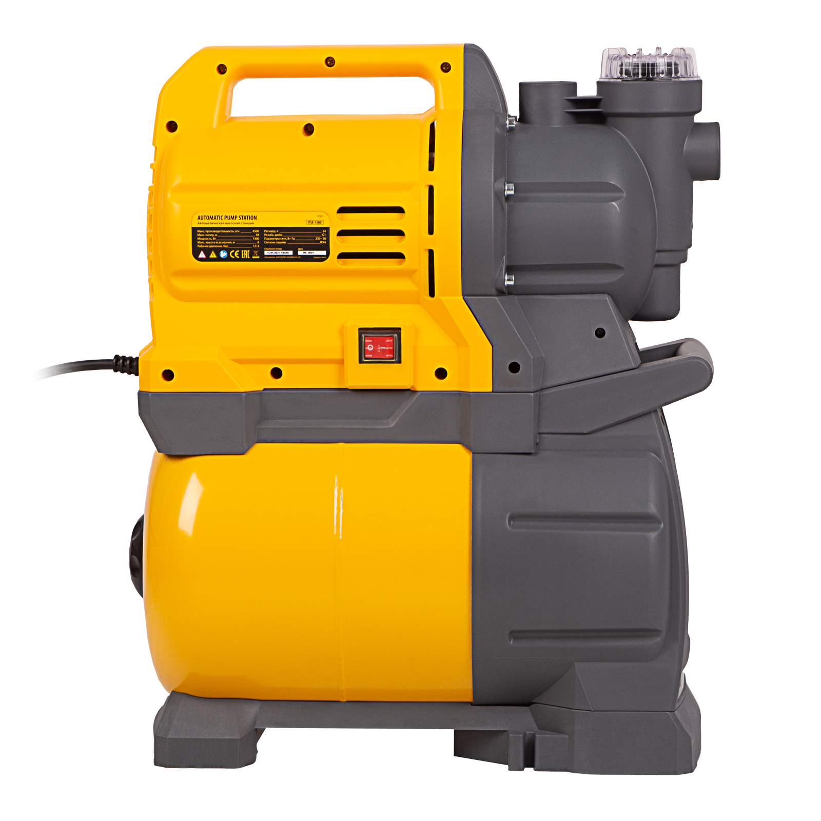 картинка Насосная станция PSХ1300, Х-Pro, 1300 Вт, 4500 л/ч, ресивер 24 л, подъем 48 м Denzel от магазина Одежда+