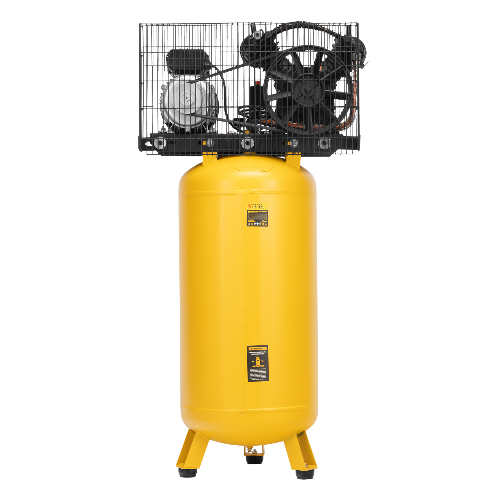 картинка Компрессор воздушный BCV2200/100V, ременный привод , 2.3 кВт, 100 литров, 440 л/мин Denzel от магазина Одежда+