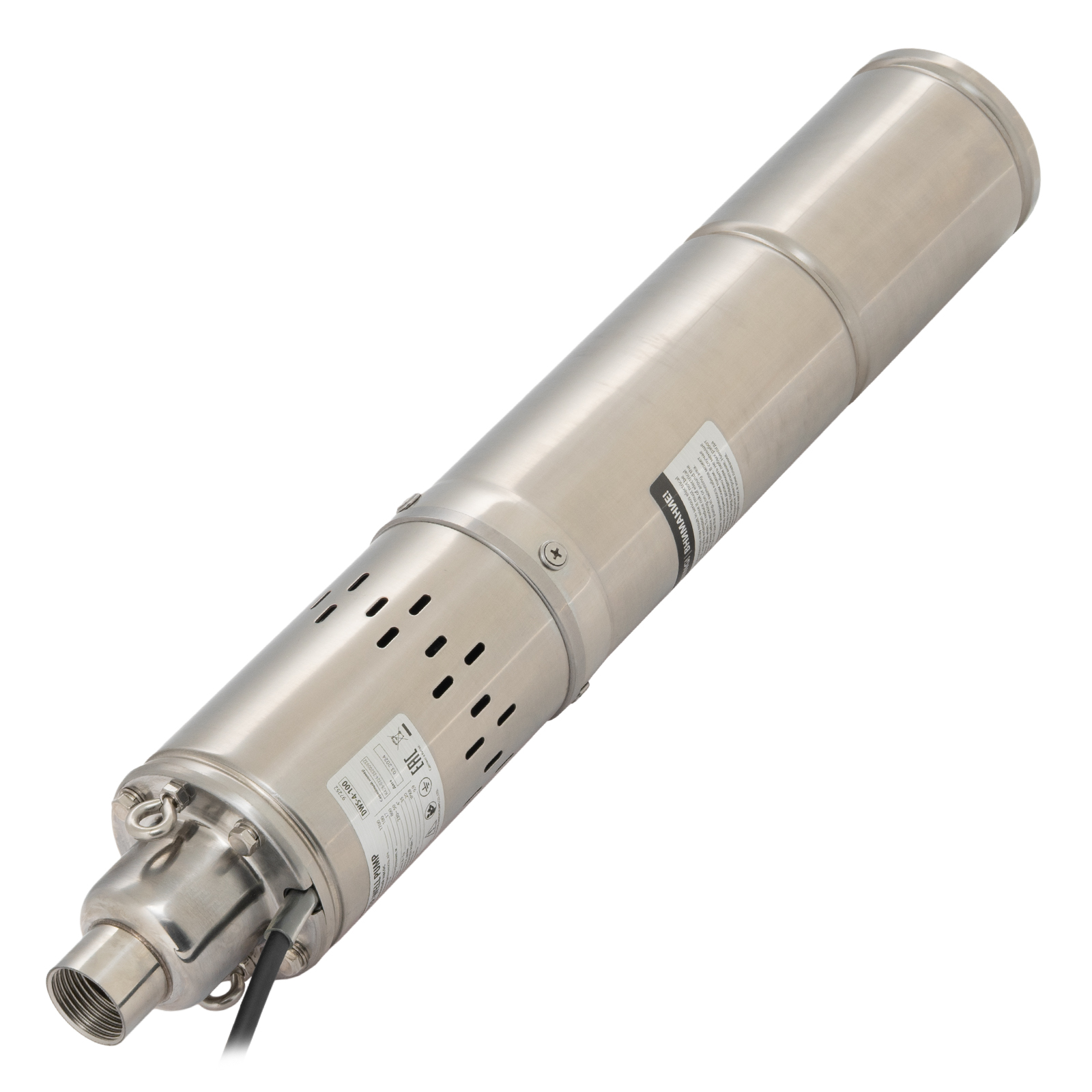 картинка Скважинный насос DWS-4-100, винтовой, диаметр 4", 800 Вт, 1700 л/ч, напор 100 м Denzel от магазина Одежда+