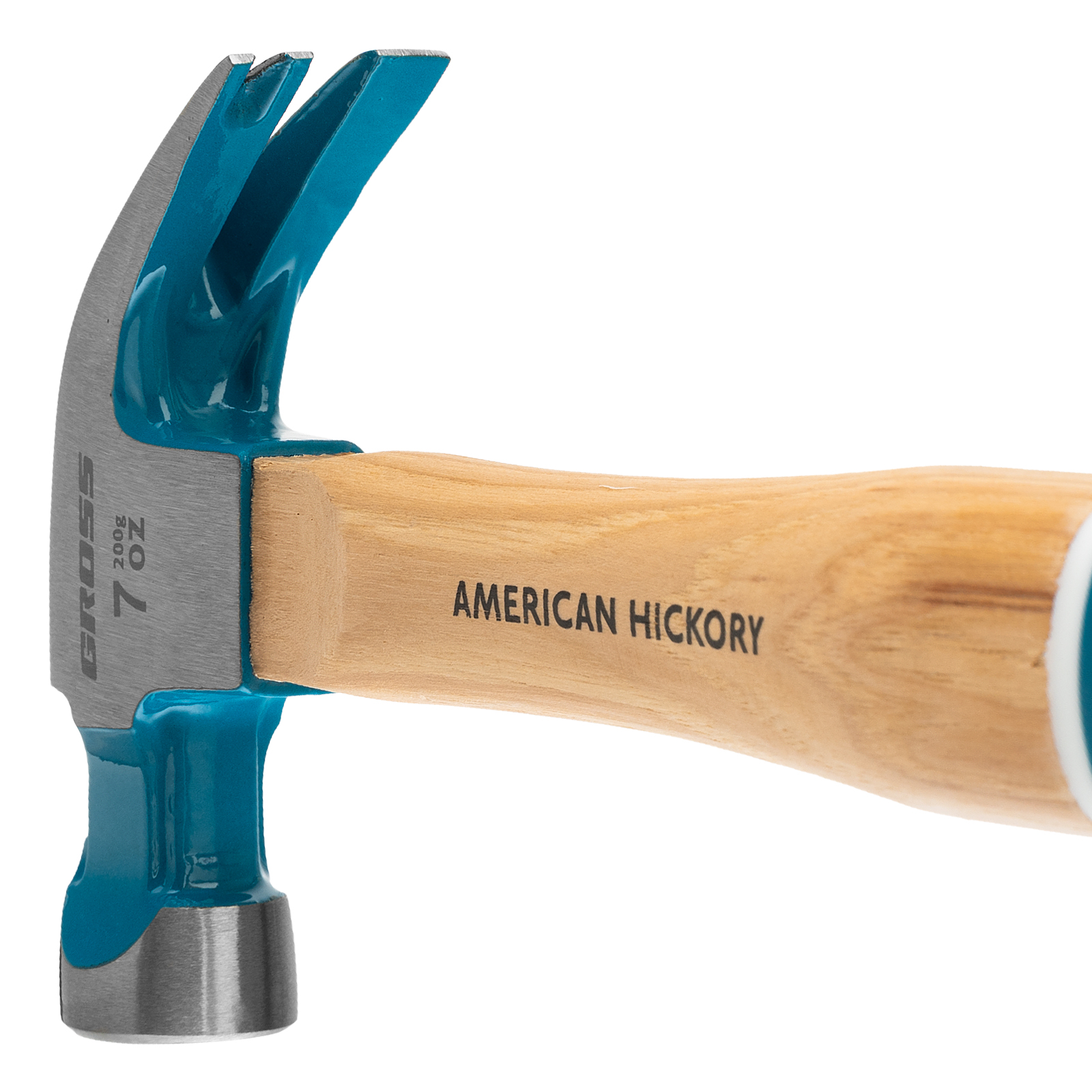 картинка Молоток-гвоздодер, 200 г, угол 45, магнит, обрезиненная рукоятка American hickory GROSS от магазина Одежда+